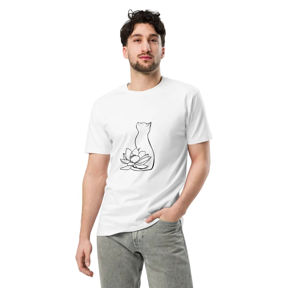 Water Lily Cat Supreme Comfort Crew Neck T-Shirt product image (3)