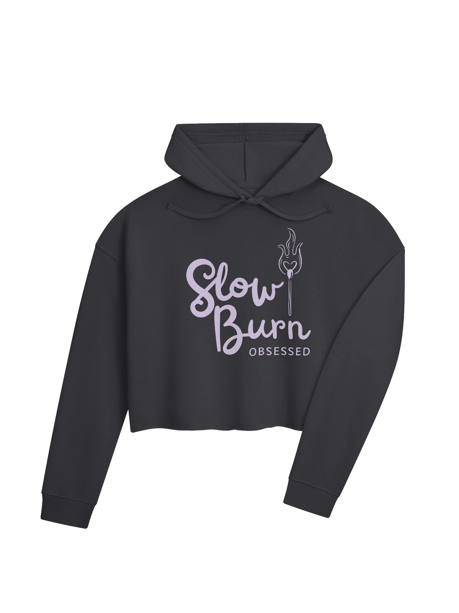 Slow Burn Obsessed | Light Purple Logo Crop Hoodie product image (4)