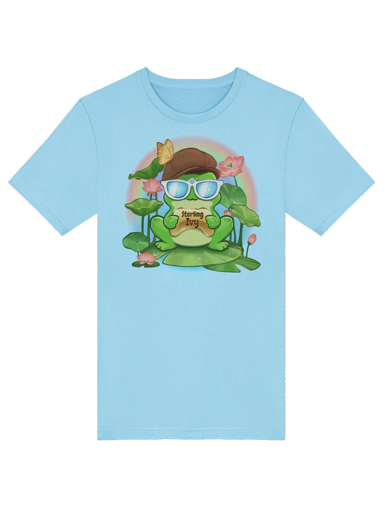 Pastel Frog T - Ocean Blue - "Wanna Sky Code?" on back product image (5)