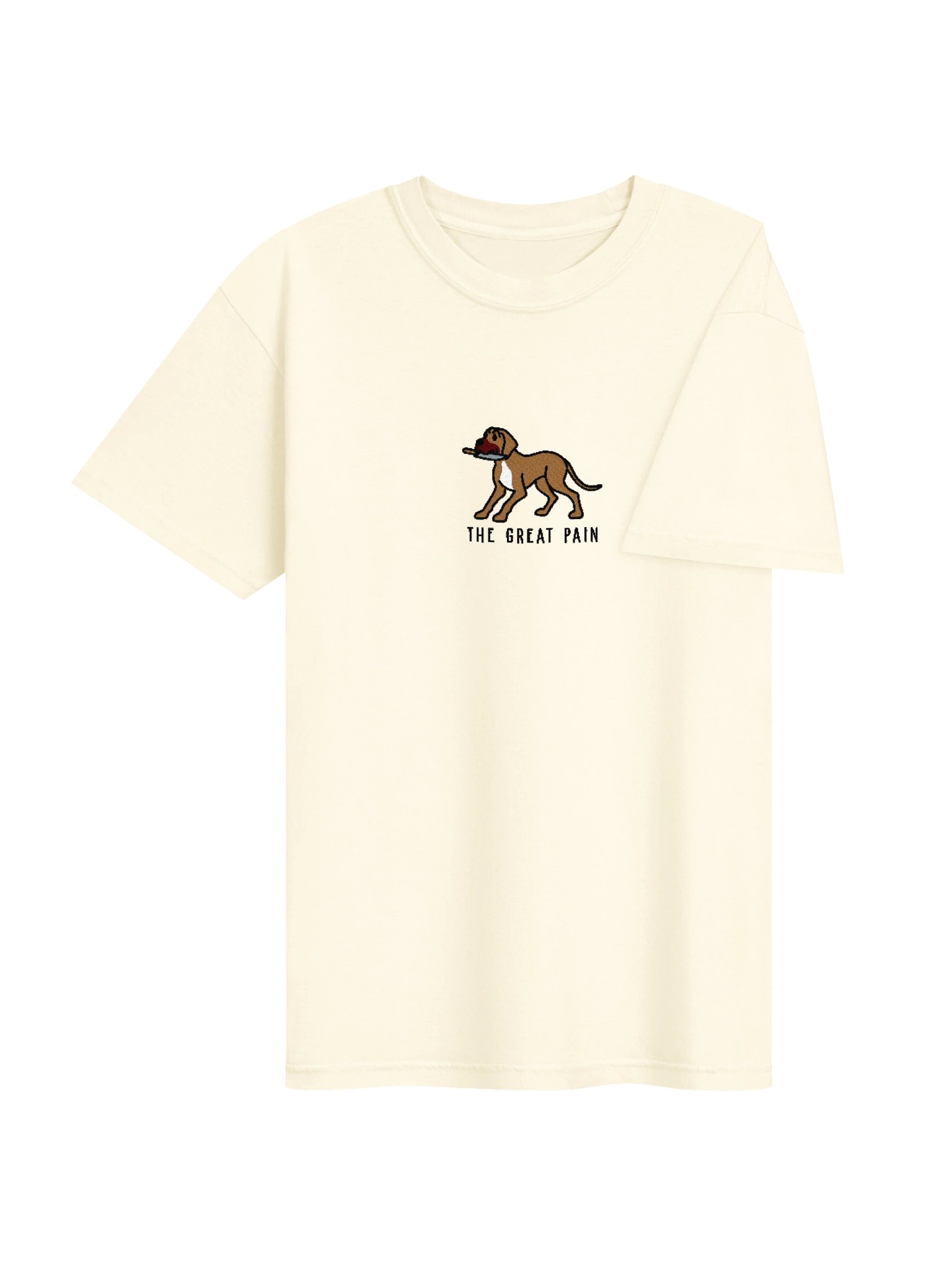 The Great Pain Funny Chibi-Style Embroidered T-Shirt for Great Dane(Tan) Owners product image (112)