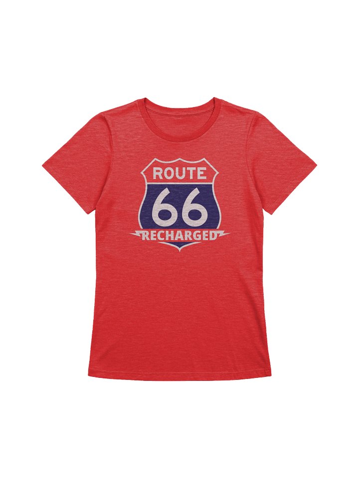 Route 66 Recharged Colored Shield Blue on Red (Womens) product image (2)