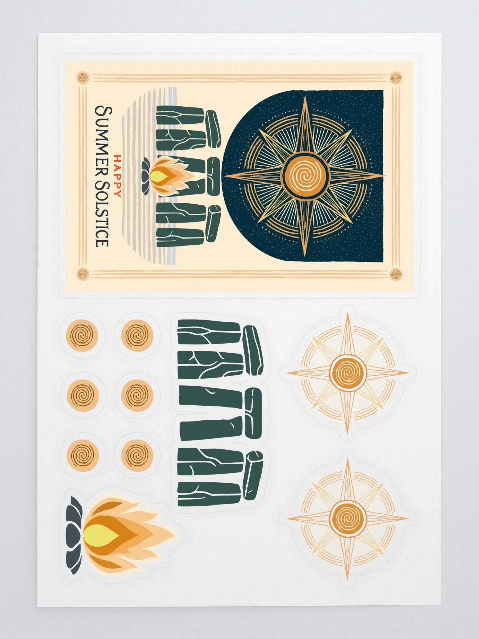 Wiccan Pagan Summer Solstice Sticker Sheet product image (3)