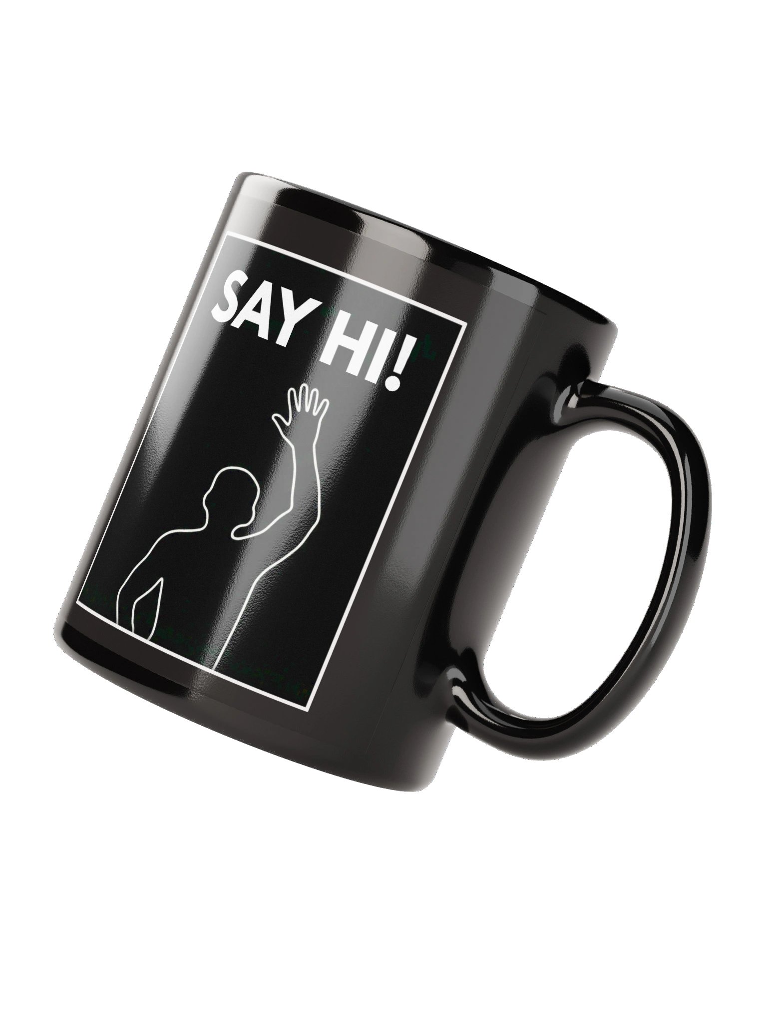 VIRAL Silhouette "Say Hi!" Mug | Iconic Immersive Interactive Dance Workout Glossy Ceramic Coffee Cup product image (4)