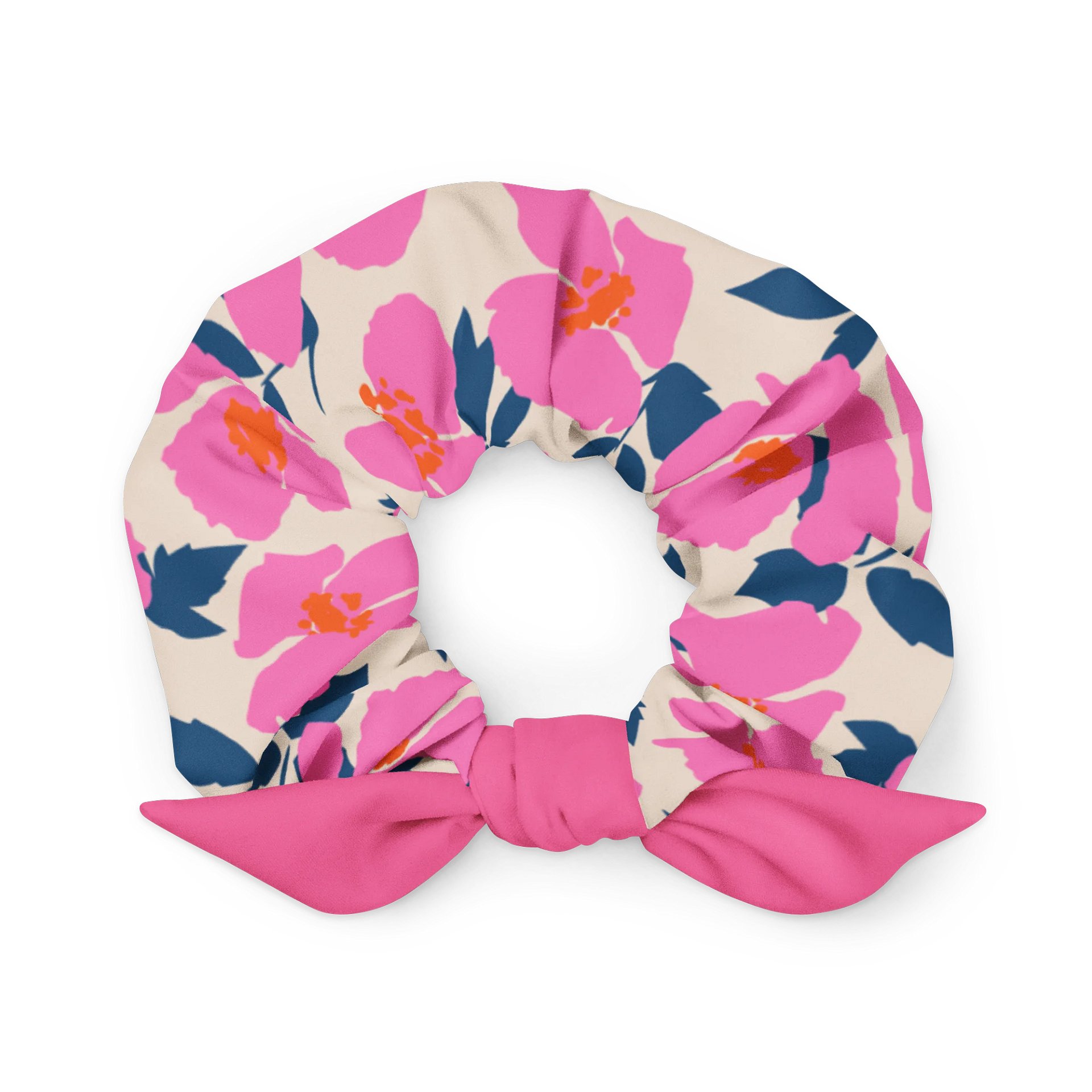 Pink Garden Bloom Scrunchie | Eco-Friendly Hair Accessory product image (1)