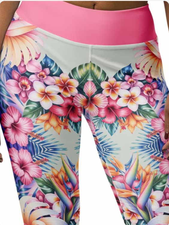 Hawaiian flora-yoga leggings product image (7)