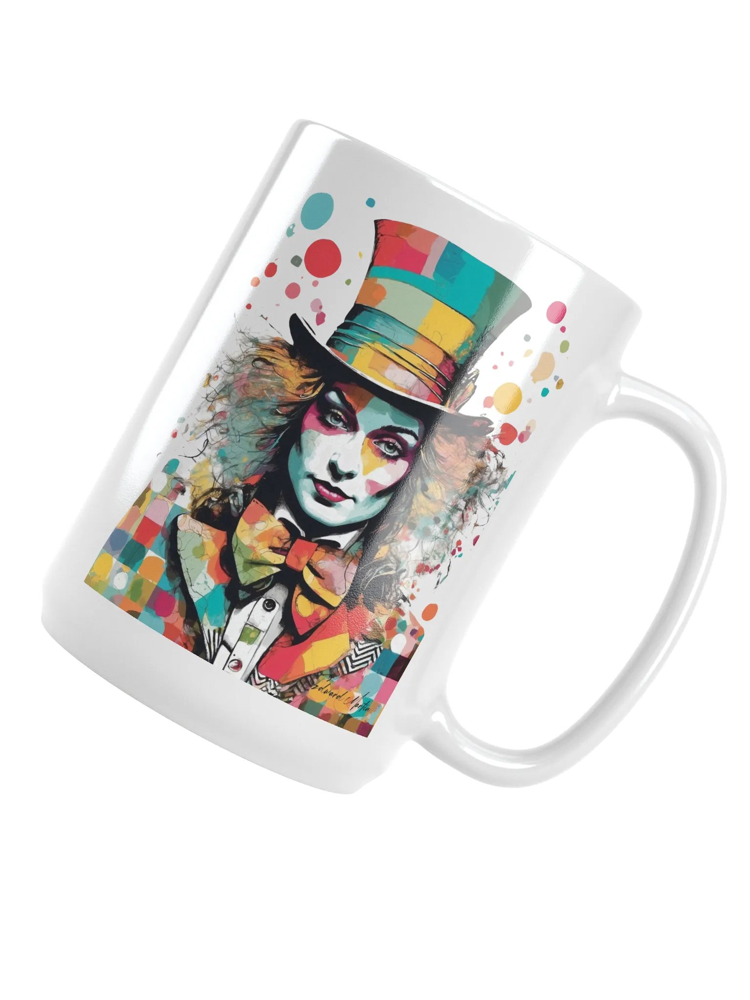 Mad Hatter:Vibrant Collage Portrait : Elegance Mug product image (4)