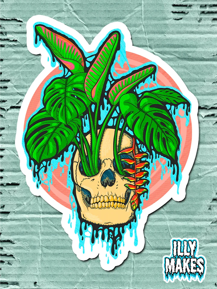 Drippy Tropical Skull OG Sticker product image (1)