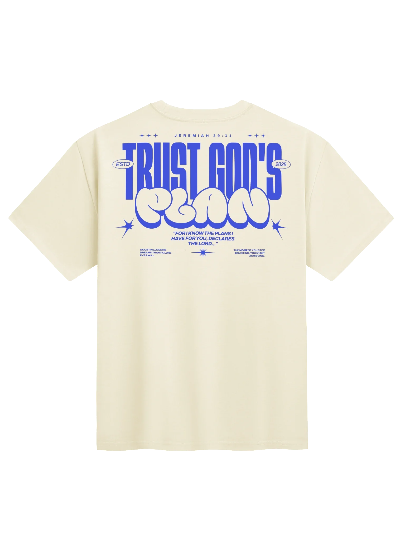 'GOD's PLAN' Heavy Tee — back view