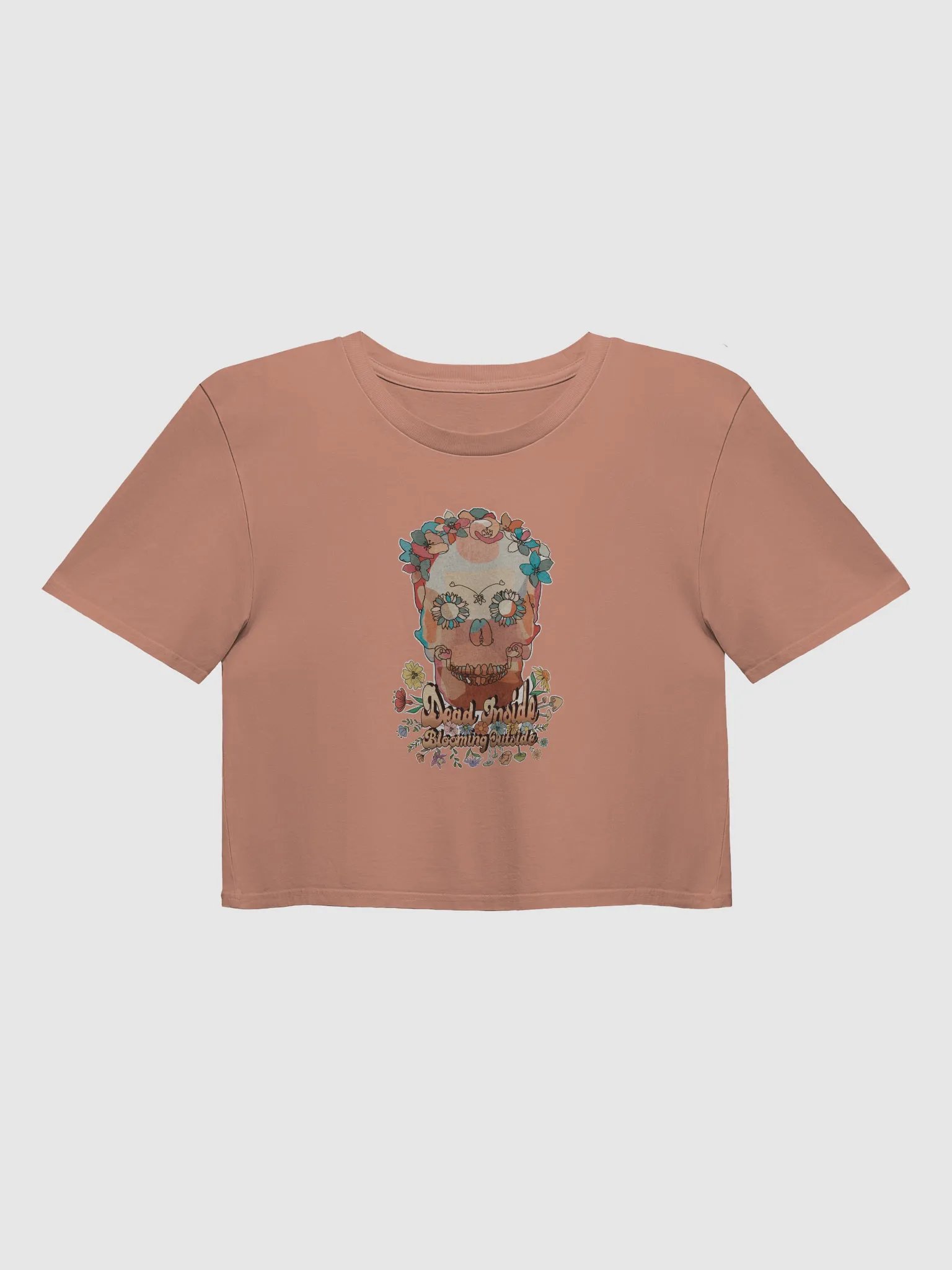 Cropped t-shirt - Dead Inside Blooming Outside product image (10)