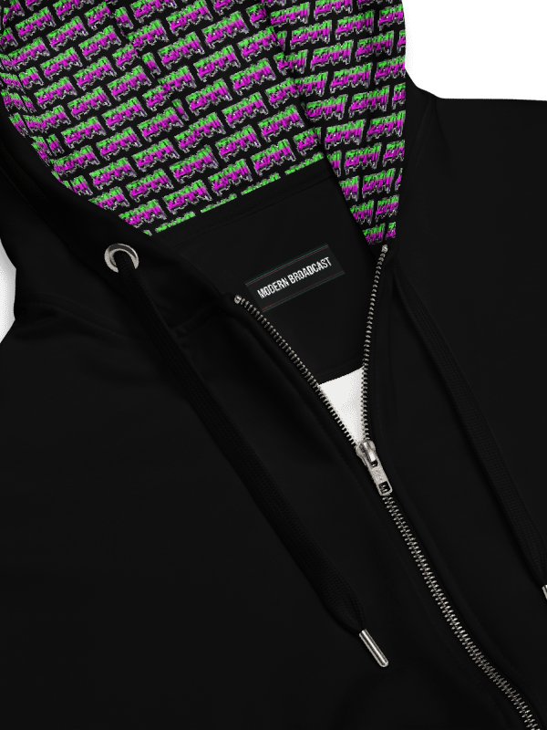 ZIMMI GlitchWave Hoodie (Black Edition) + Sticker Pack product image (6)
