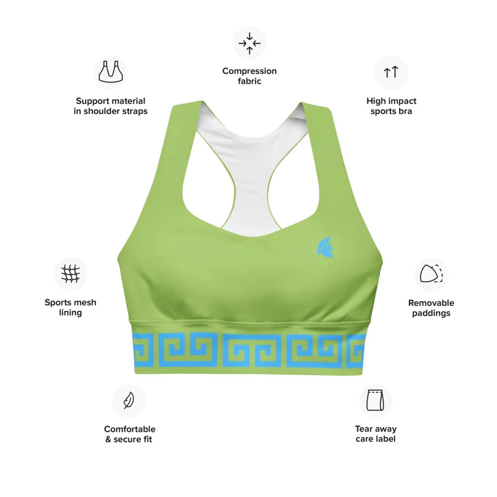 Deimos Lime Longline Sports Bra product image (6)