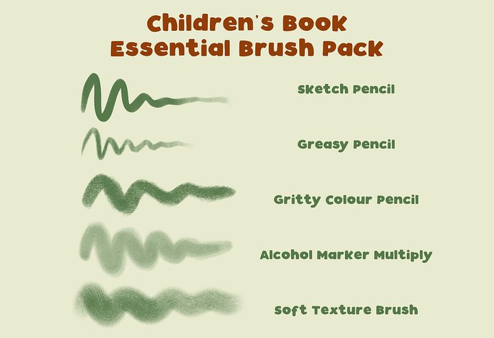 Children's Book Essential Procreate Brush Pack product image (2)