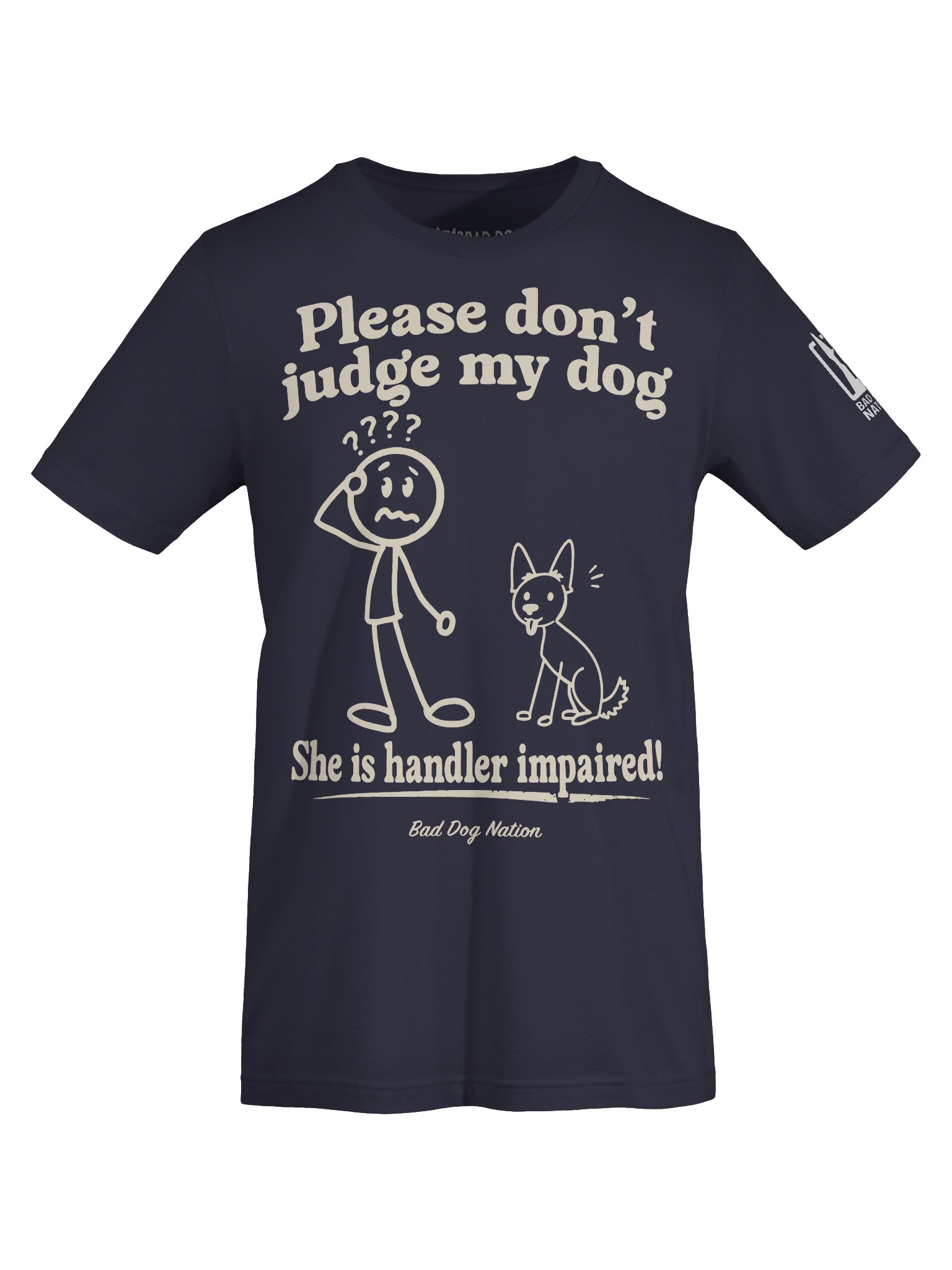 Handler impaired (female dog) - PREMIUM ADULT UNISEX T-SHIRT product image (1)