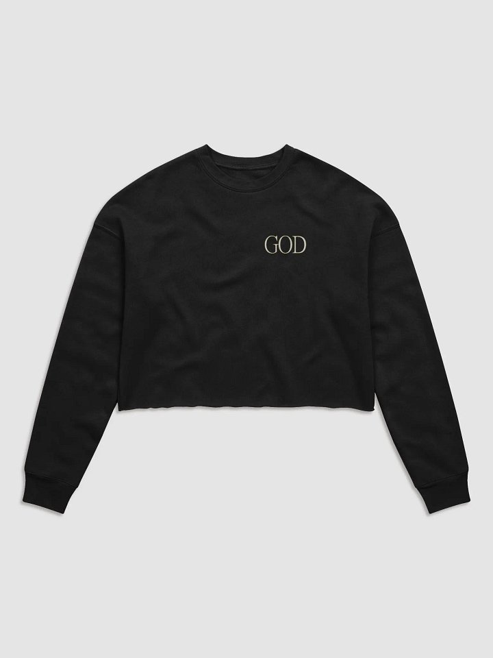 Good Vs Evil - God's In My Heart & The Devil's On My Back - Bella+Canvas Women's Fleece Crop Sweatshirt product image (2)