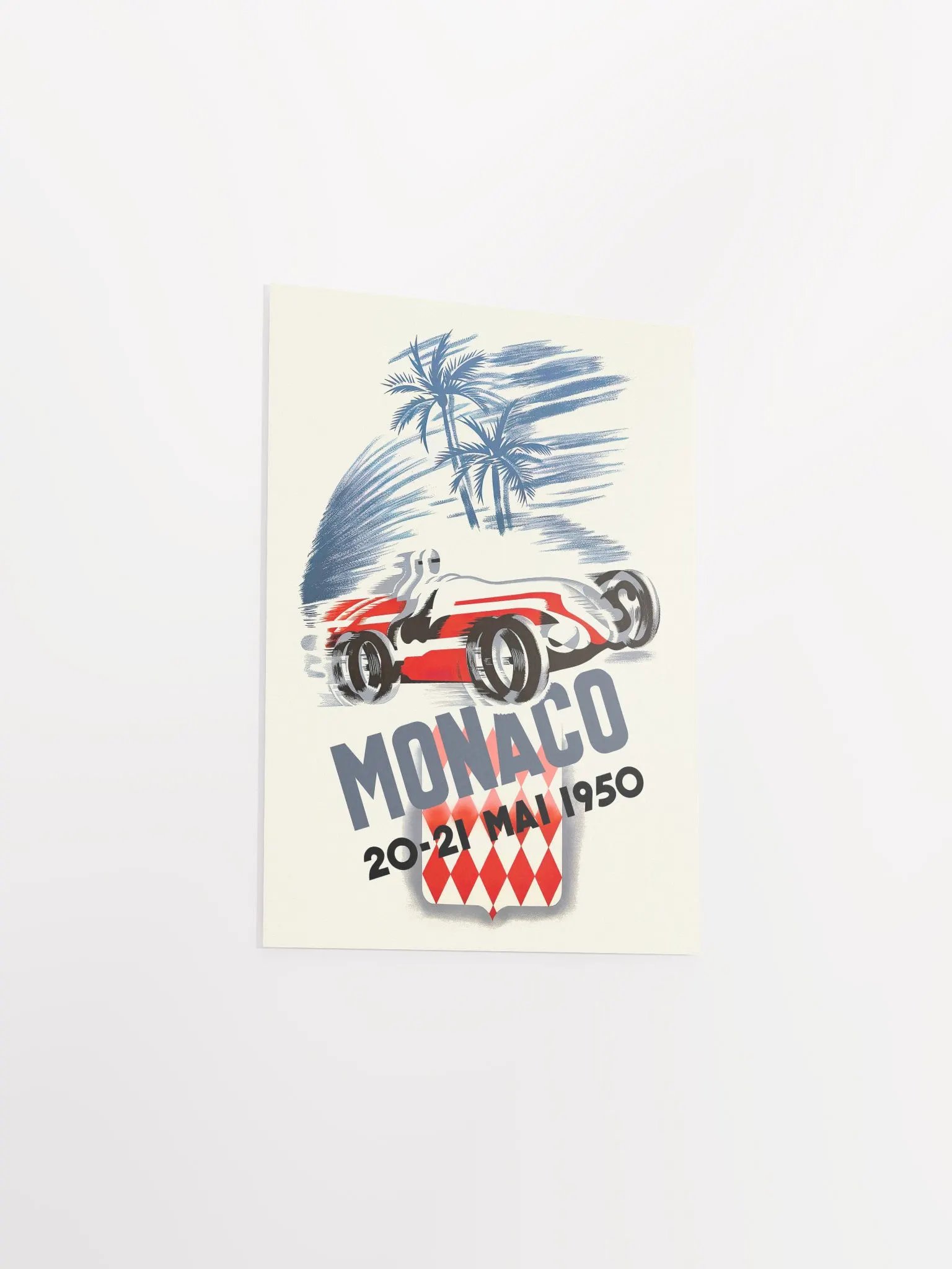 Monaco Vintage F1 Grand Prix, 1950 poster — Vintage Formula 1 poster, Monaco Grand Prix poster, retro travel poster, retro travel art product image (8)