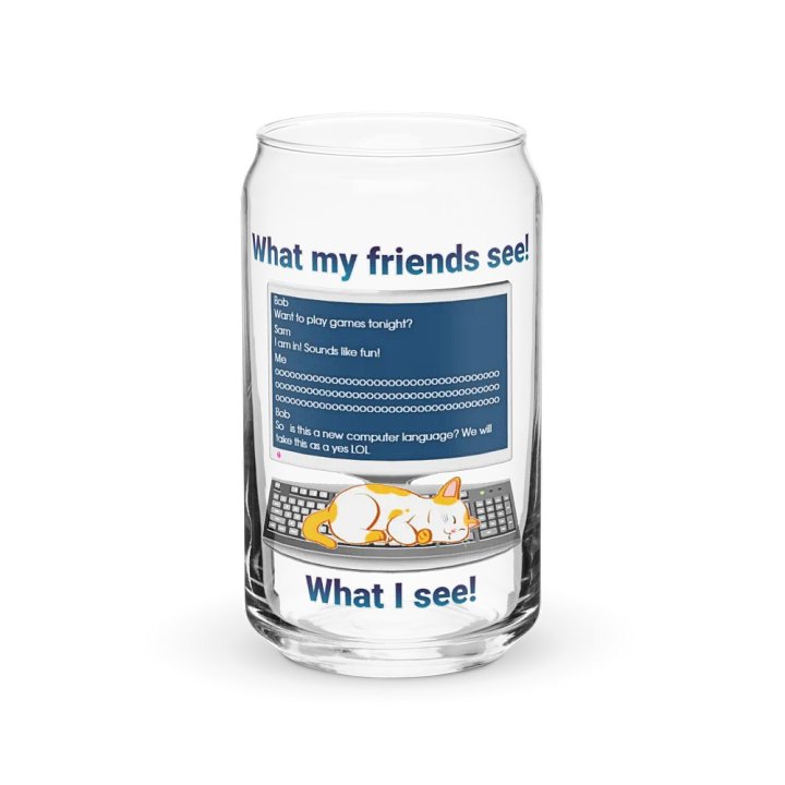 Sleeping Cat Can-Shaped Glass product image (1)