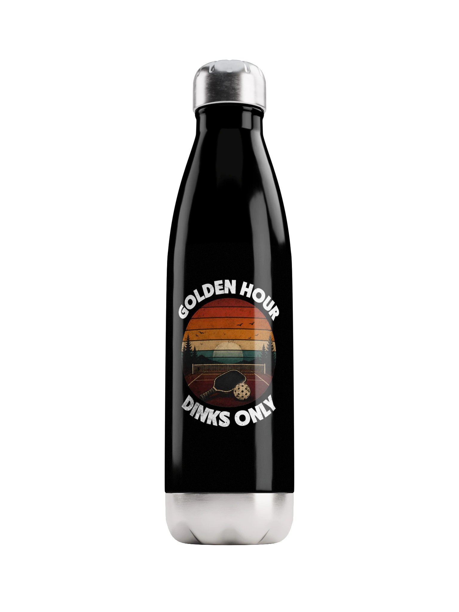 Golden Hour Dinks Only Pickleball Water Bottle – Funny Pickleball Water Bottle product image (1)