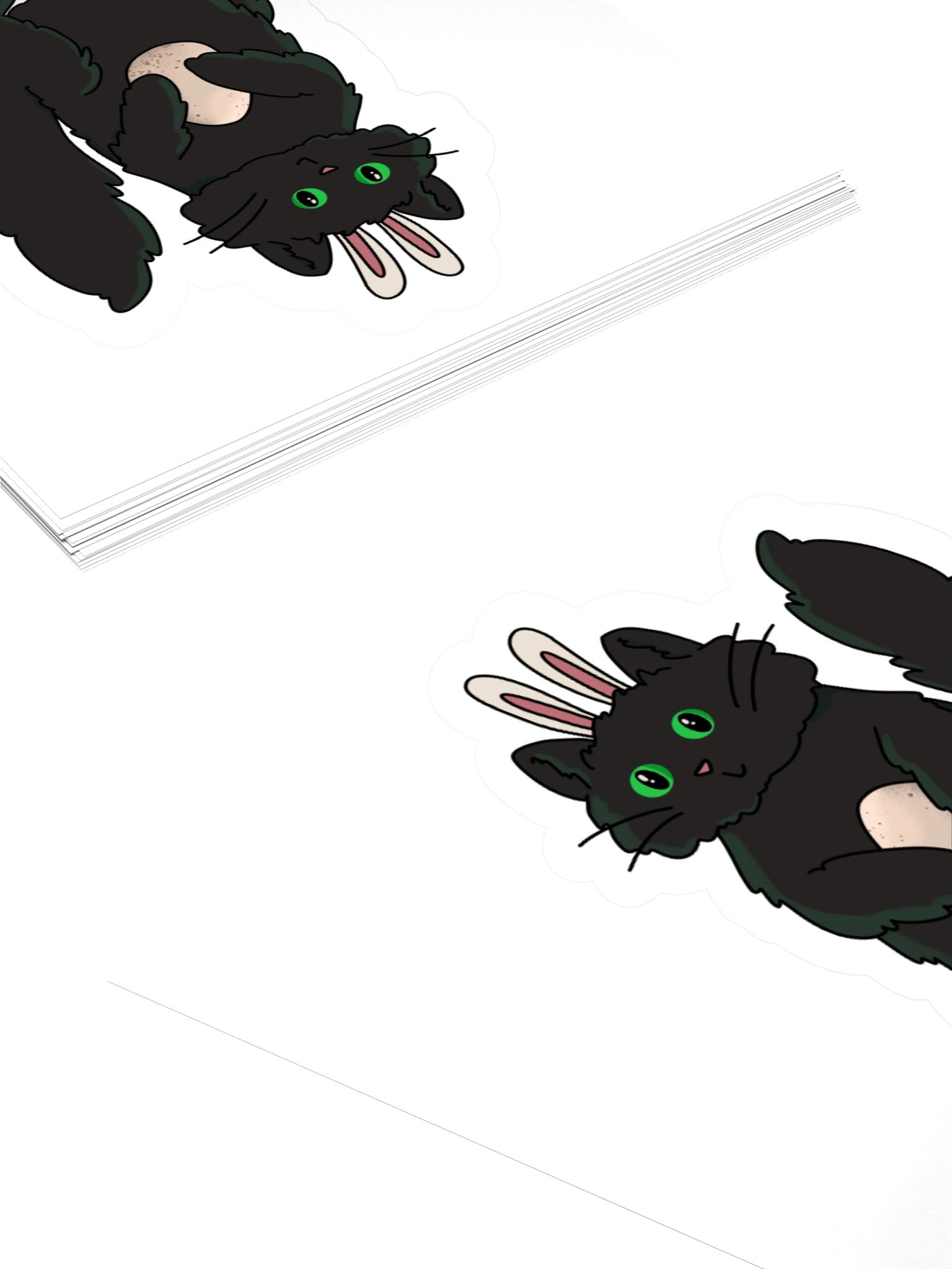 Easter Bunny Cat Vinyl Sticker product image (5)