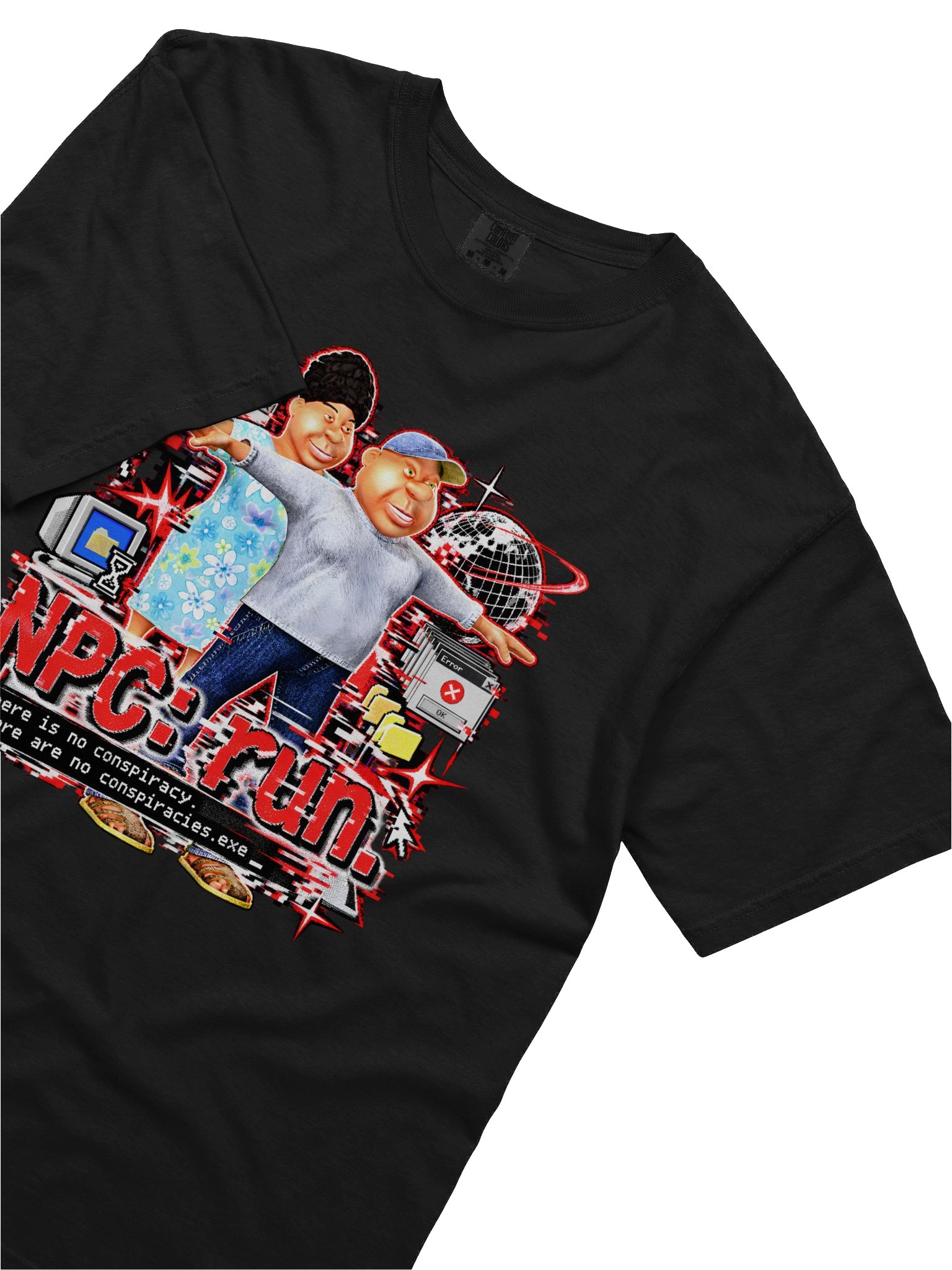 NPC Run Glitch Poster Heavyweight Tee v2 product image (3)