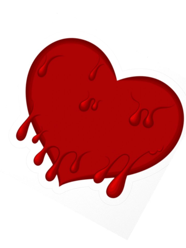 Bloody Heart Kiss-Cut Sticker product image (5)