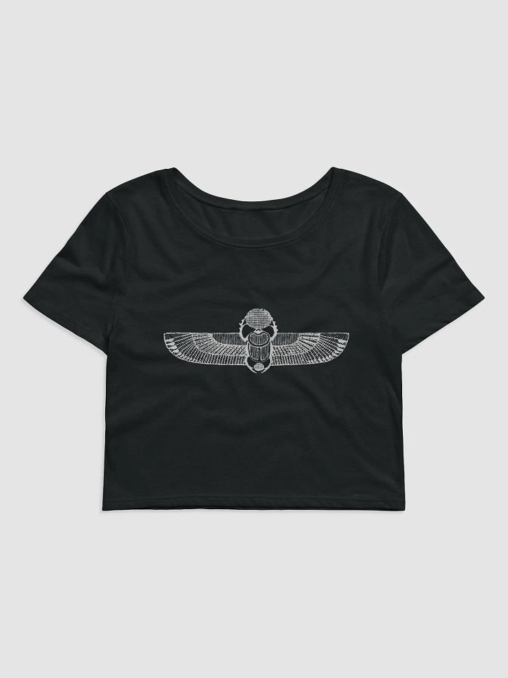 Scarab with Solar Disk and Wings - Bella+Canvas Women's Crop Tee product image (1)