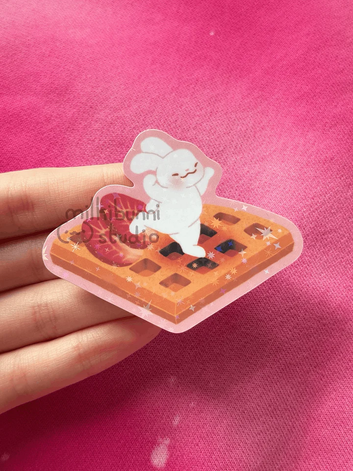 Right Strawberry Waffle Bunni Sticker product image (2)