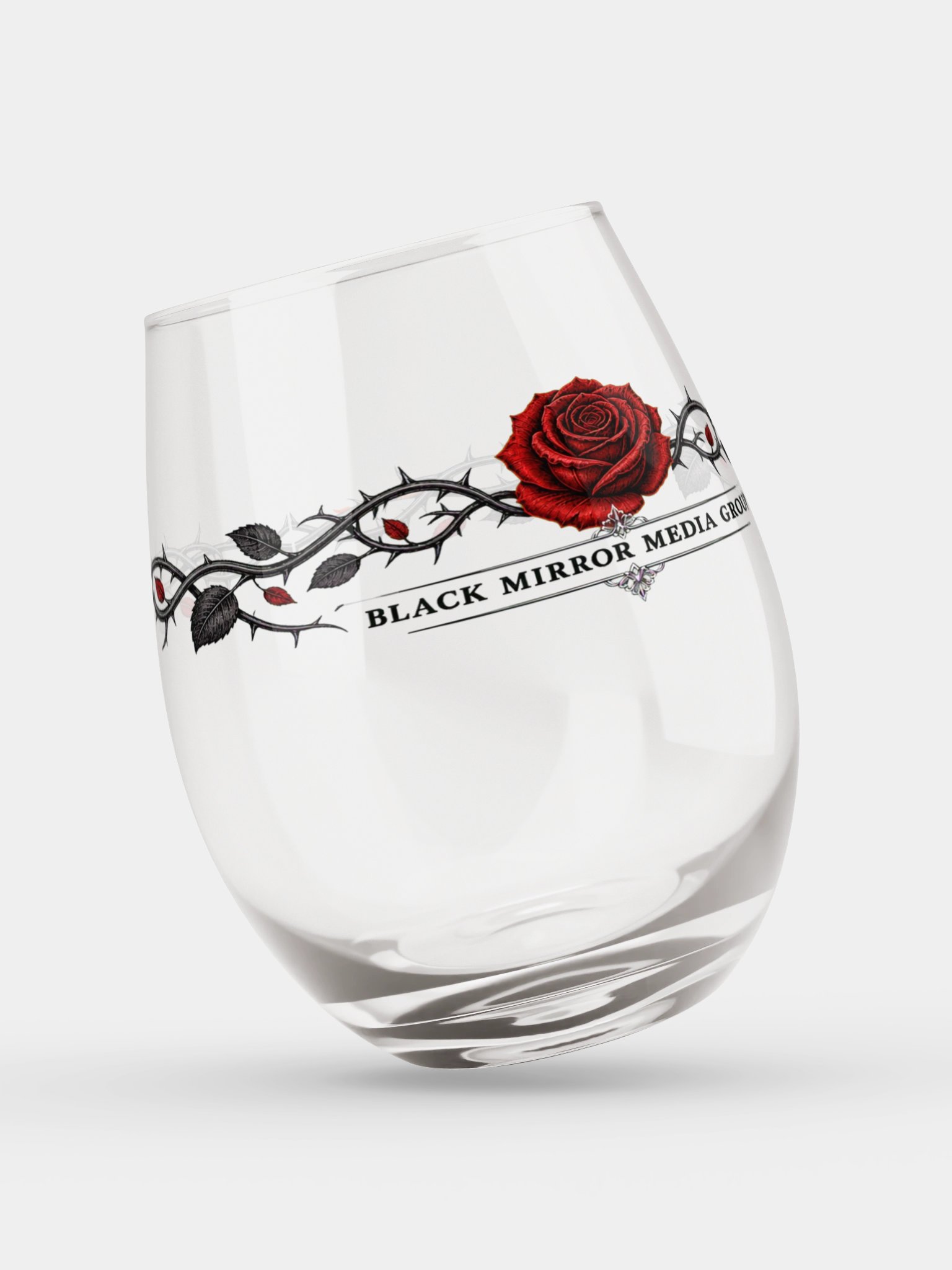 Black Mirror Rose & Thorn Stemless Wine Glass product image (3)