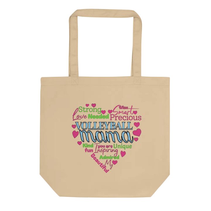 Heart Volleyball Mama Word Art Tote Bag product image (1)