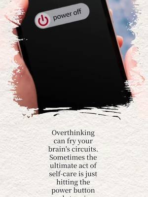 An overthinker’s guide to survival: Unplug the world to reset your mind. 🔌✨#create #mentalhealth #reset #Tiktok #overthinker