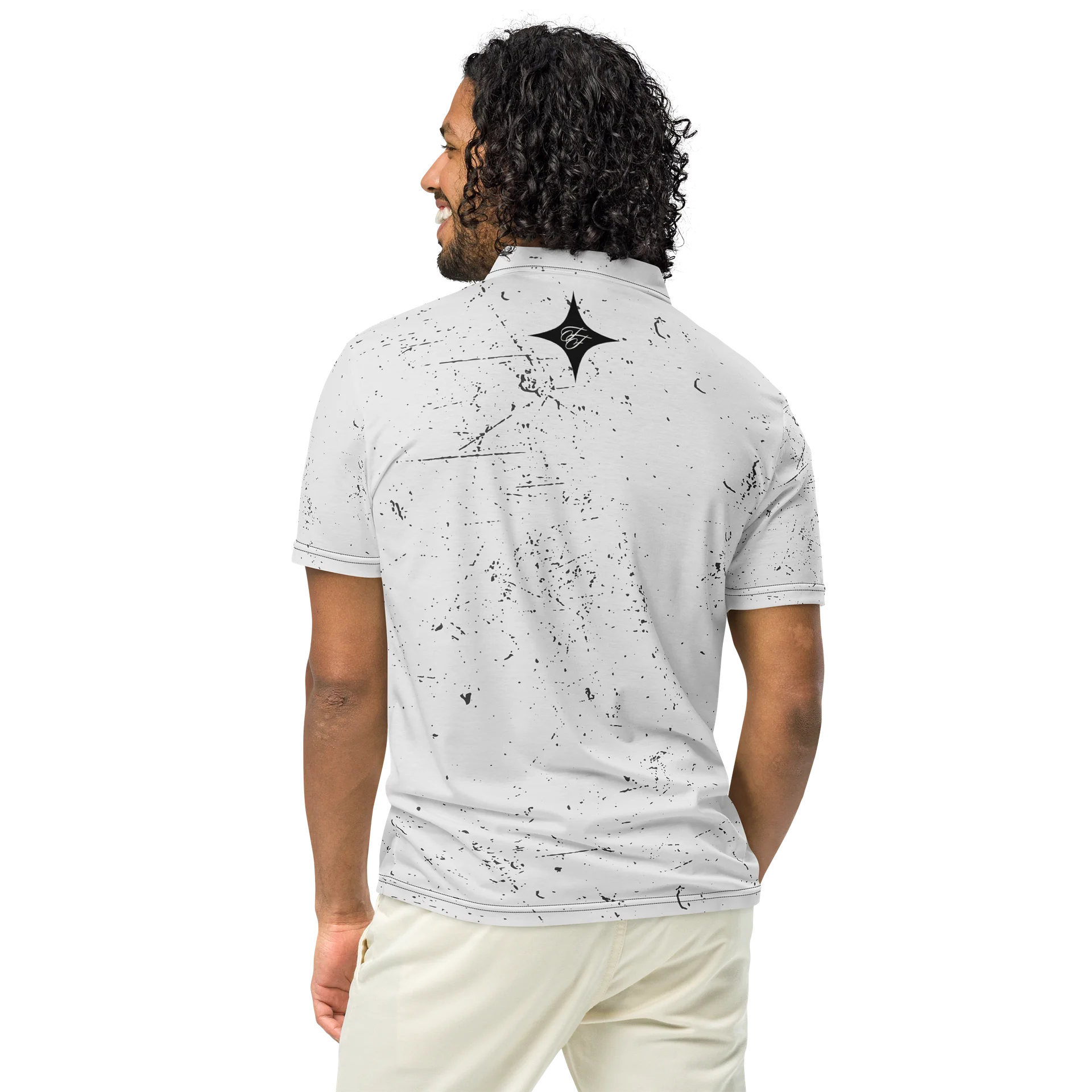 F&F Big Script Concrete Slim Fit Polo Shirt product image (5)