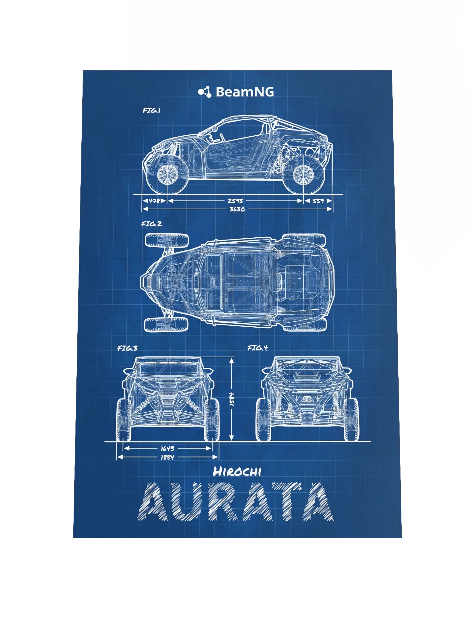 Hirochi Aurata Blueprint Poster product image (4)