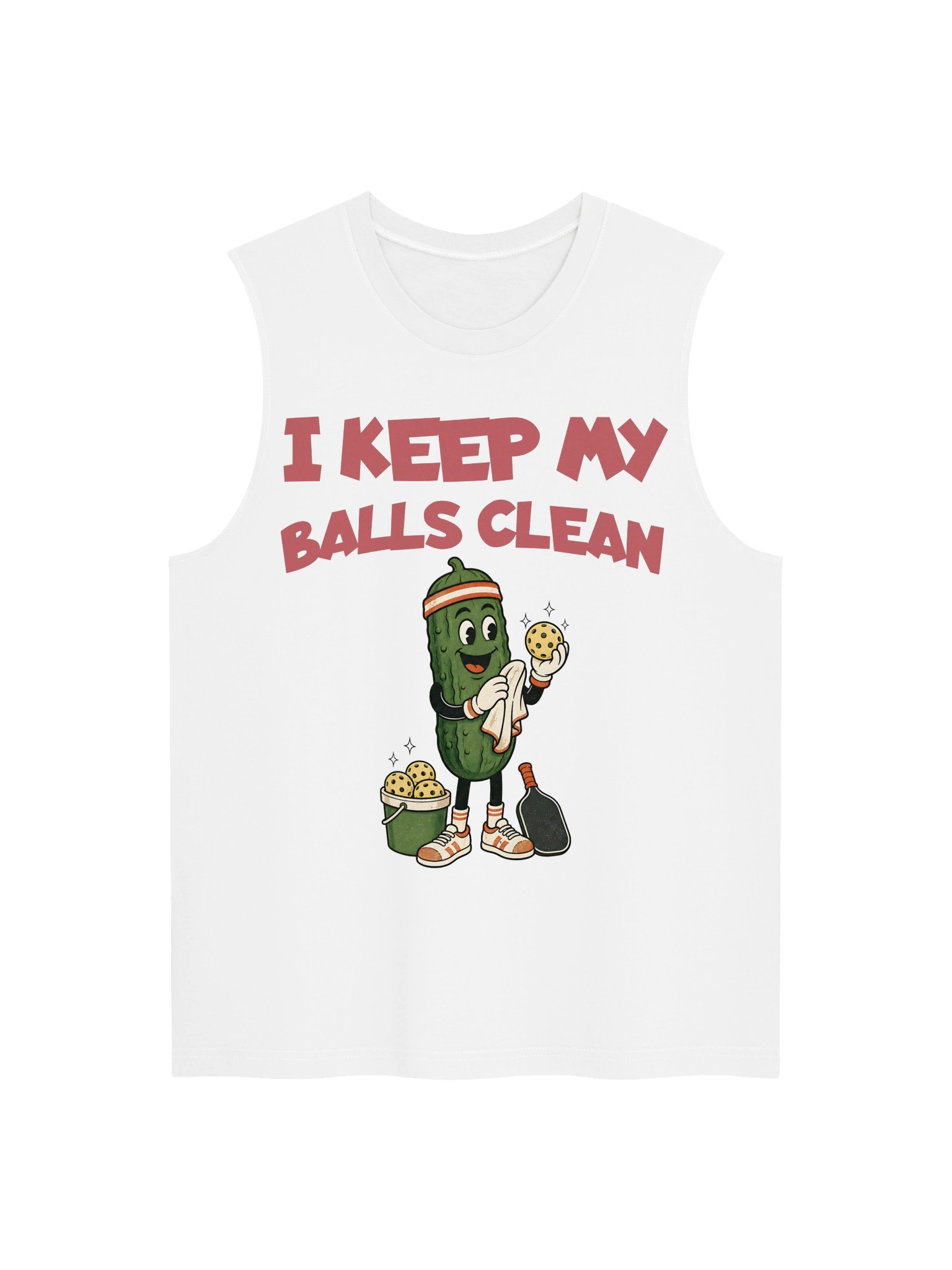 I Keep My Balls Clean Funny Pickleball Tank Top product image (2)