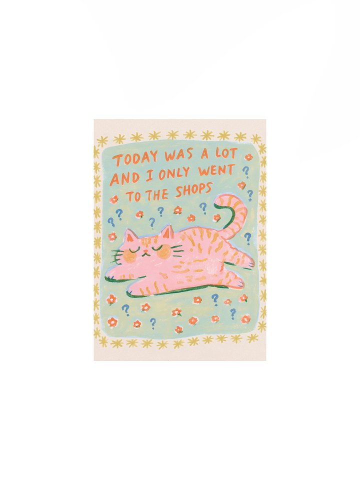 Today Was a Lot Cat Poster product image (2)