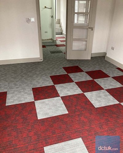 Transform your workspace with a pop of color! 🎨✨ 

Our DCTUK team recently fit stunning red tiles and carpet from our Nouveau...