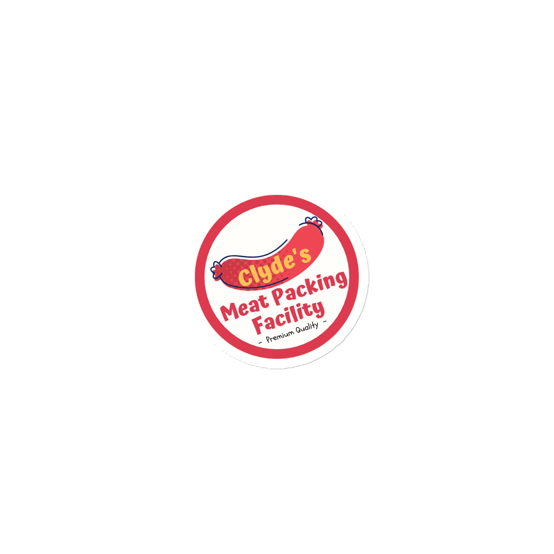 Clyde's meat packing facilty | Die-Cut Magnet product image (1)