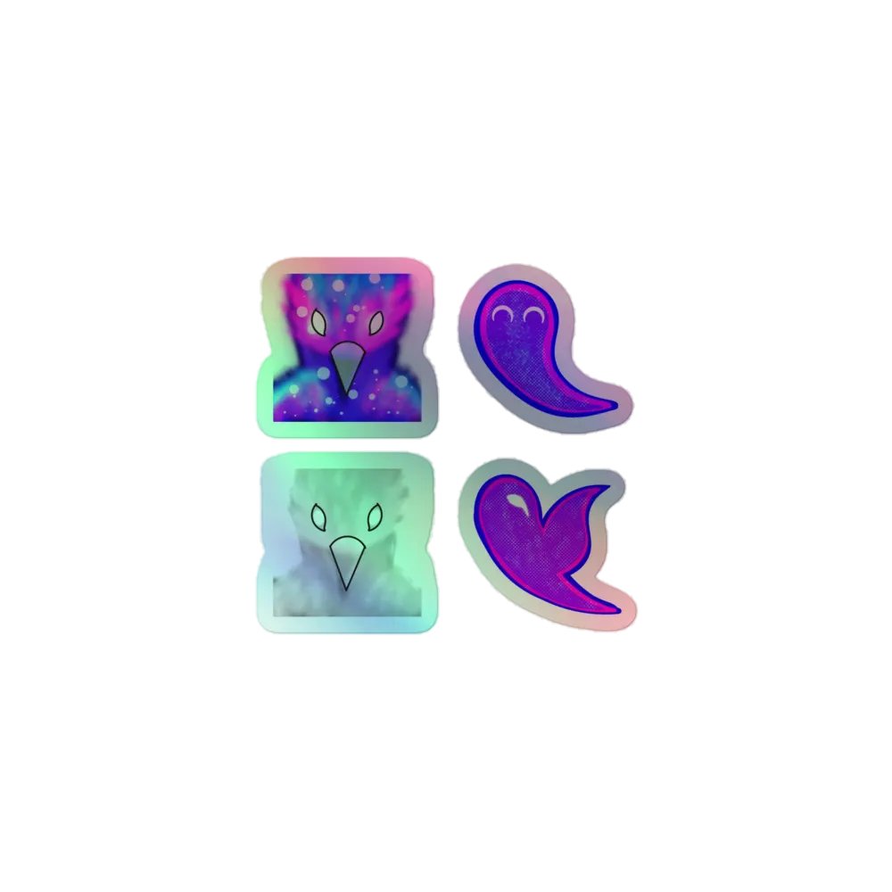 TheSpaceCr0w Subscriber Badges Holographic Stickers product image (1)