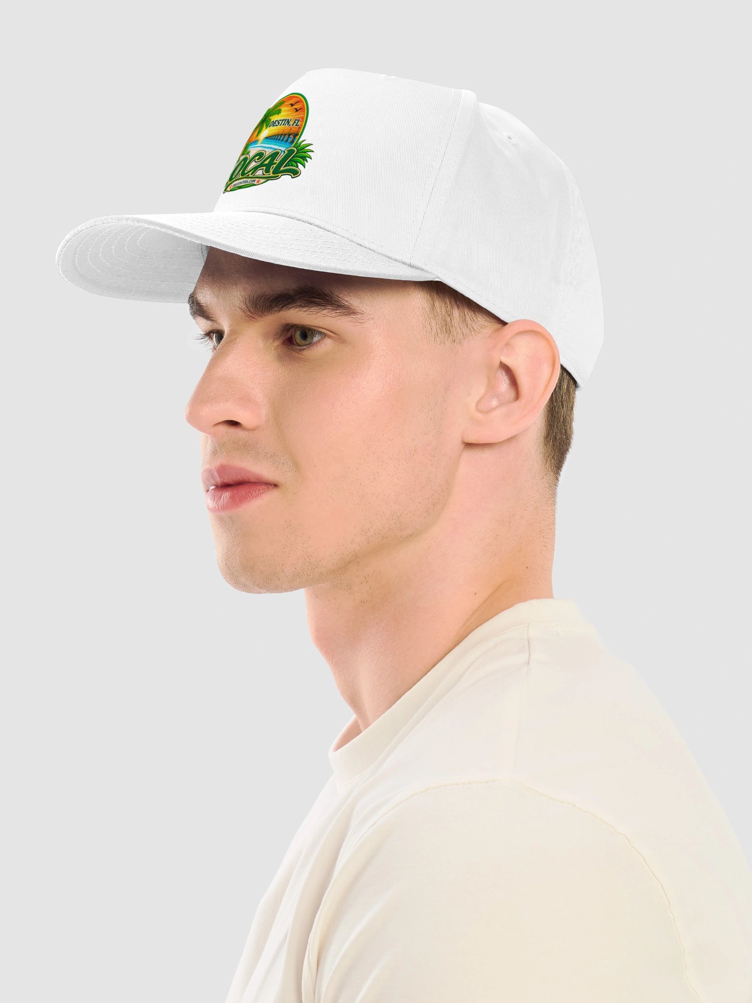 Destin, FL Colorful Local Logo white ballcap product image (7)