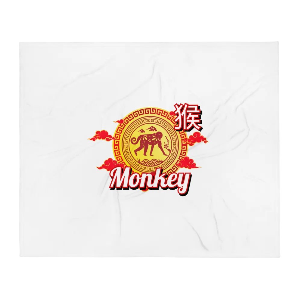 Monkey - Chinese Zodiac Throw Blanket product image (1)