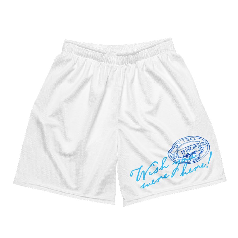 L'Agence Wish You Were Here! Mesh Shorts White product image (2)