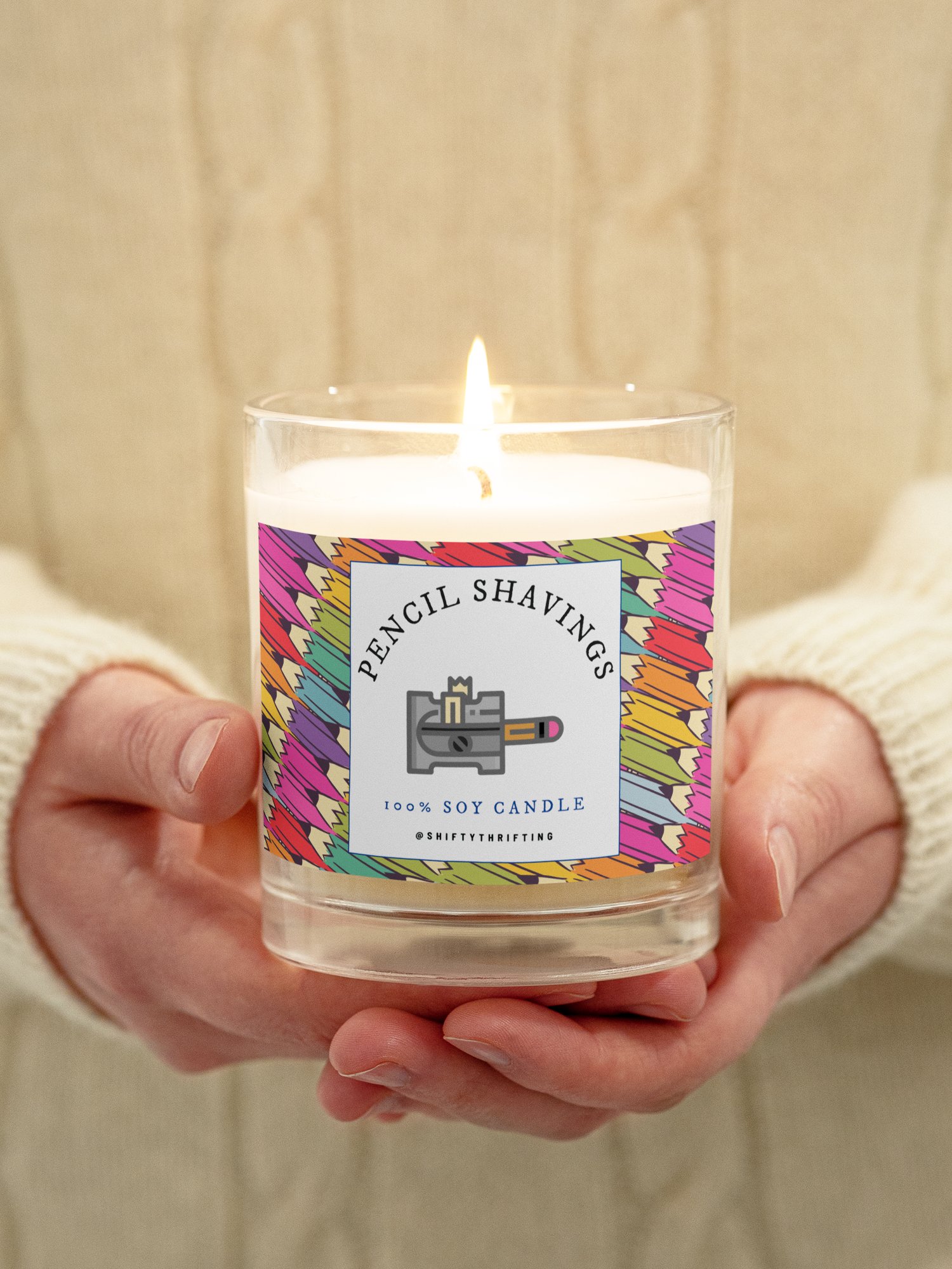 Pencil Shavings soy candle product image (1)