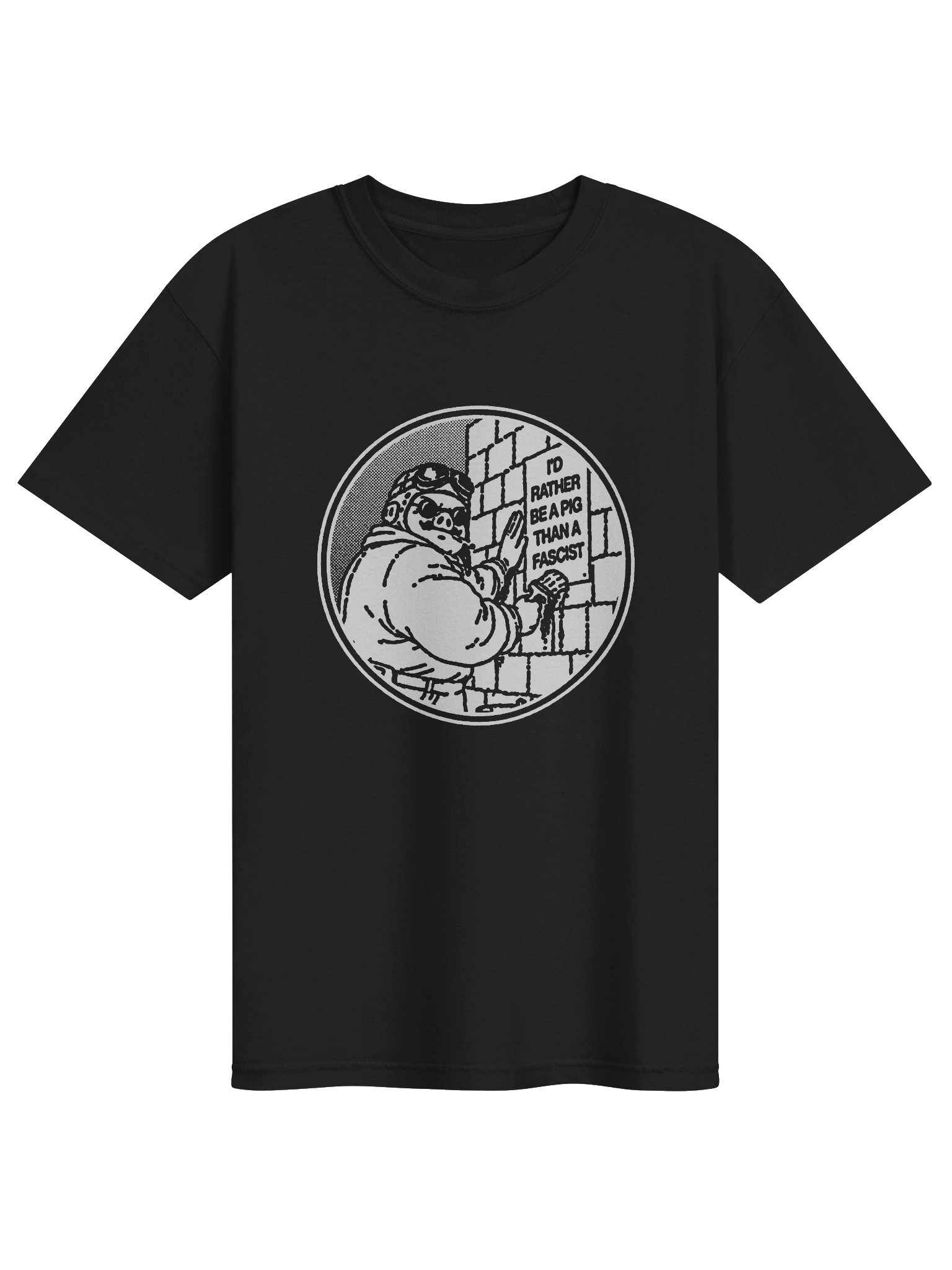 BE A PIG ! T-shirt. black vers. product image (1)