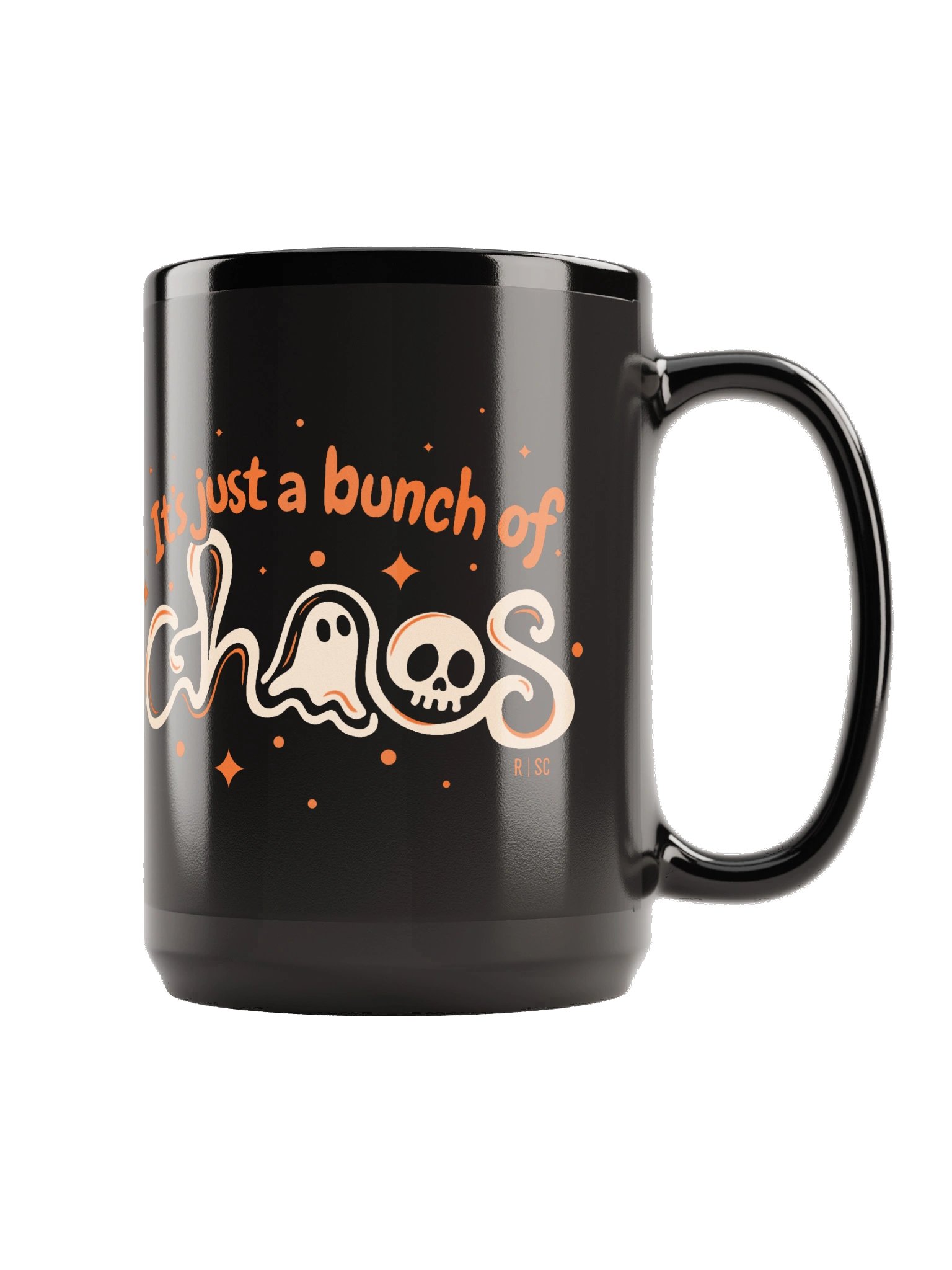 It's Just a Bunch of Chaos Black Mug product image (3)