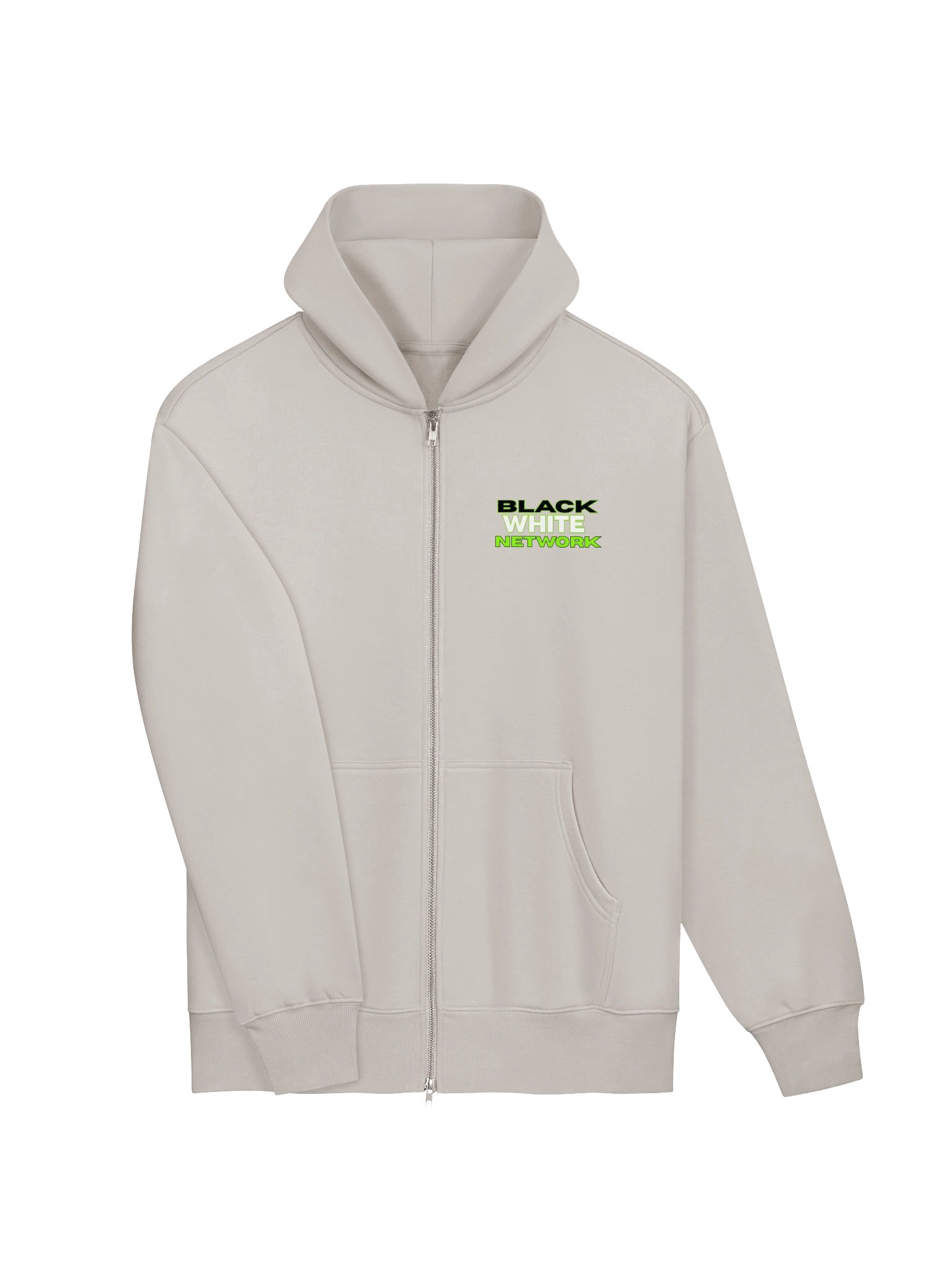 Black White Network Zip Up Hoodie product image (12)