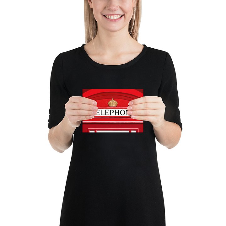 British Phone Booth Sign Studio Art Print product image (2)