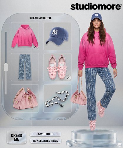 Pink on pink on pink. 🎀
STUDIO MORE Bubblegum Sunfade Oversized Hoodie.