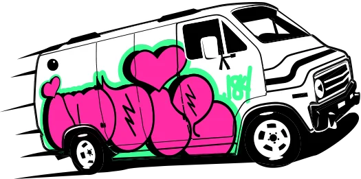 VANDAL VAN STICKER product image (1)