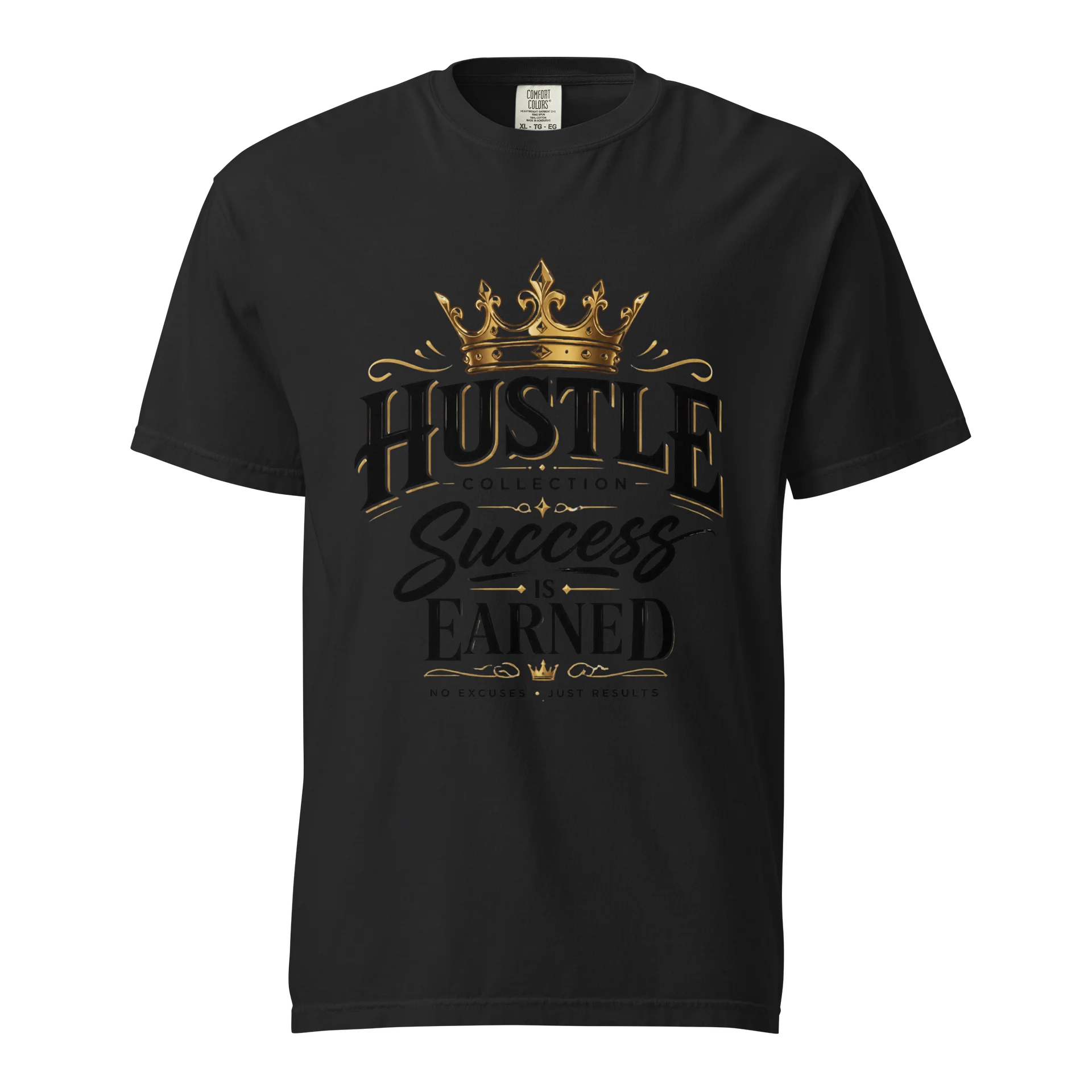 Hustle Collection Gold Crown Motivational Tee product image (1)