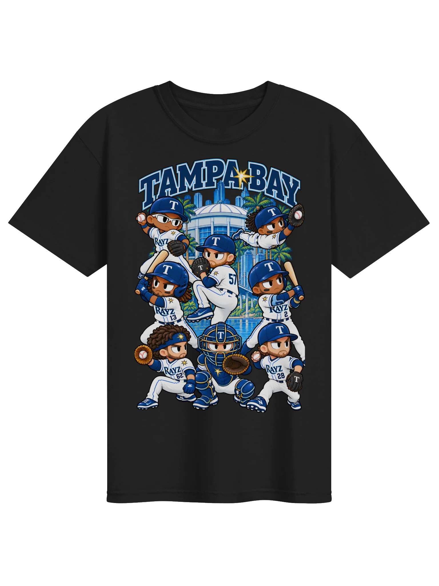 Tampa Bay Baseball Animated Player T-Shirt product image (3)