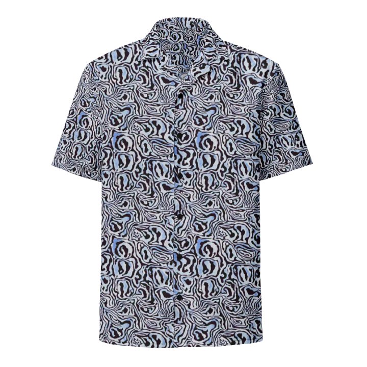Blue Black Snake Pattern Hawaiian Shirt product image (1)