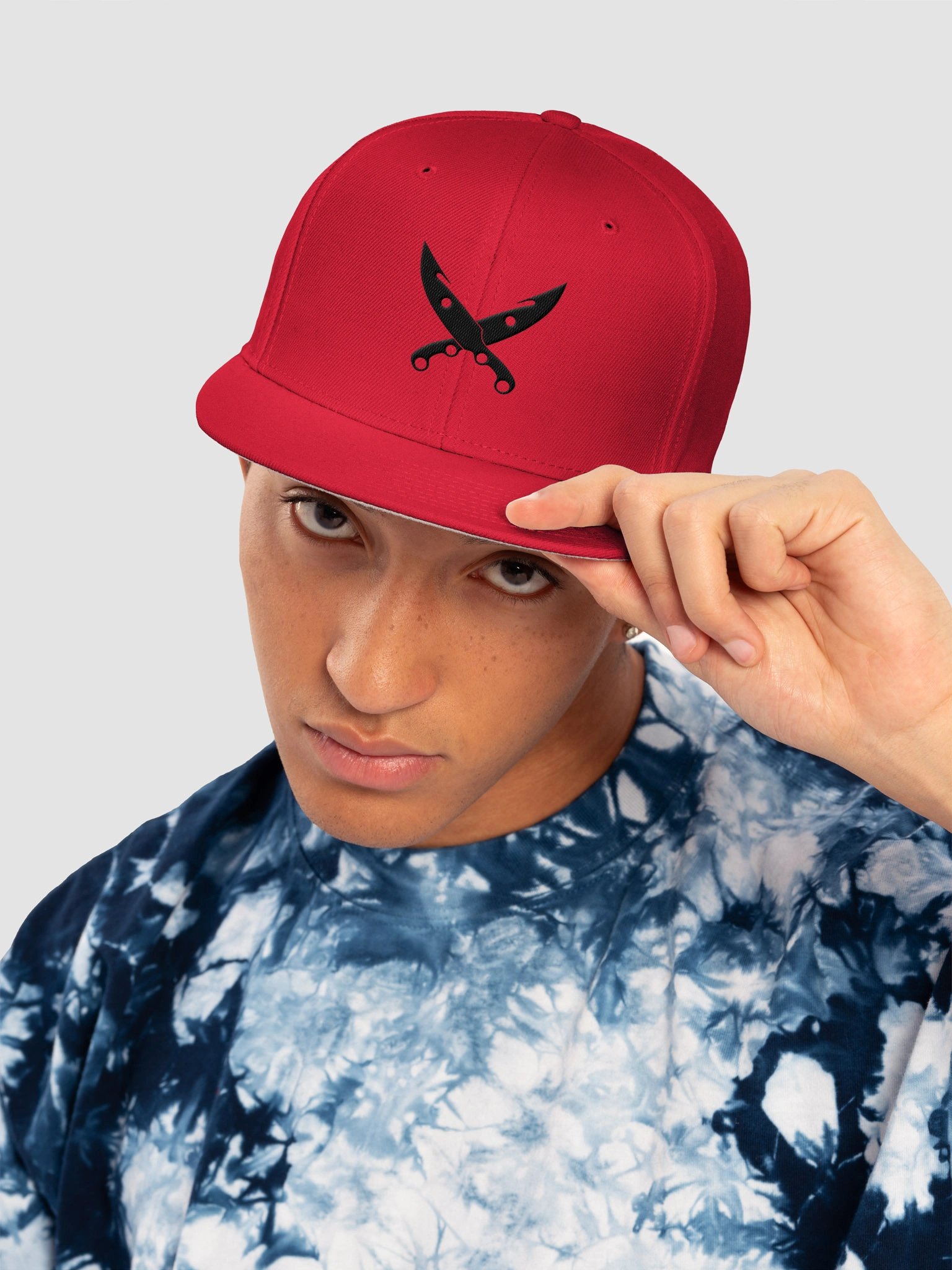 Red Crossed BaseBall Points Cap product image (5)